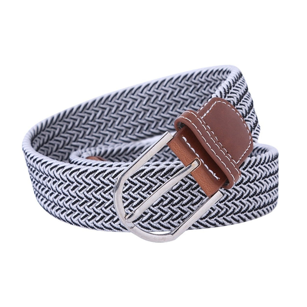 Unisex Belt Handmade Braided Wear-resistant Pin Buckle Twill Waist Belt for Daily Wear Image 8