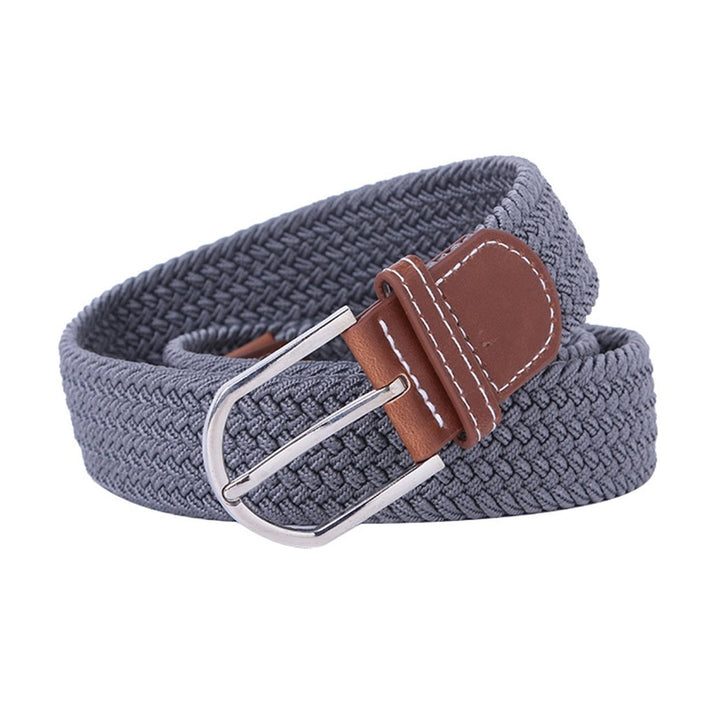 Unisex Belt Handmade Braided Wear-resistant Pin Buckle Twill Waist Belt for Daily Wear Image 1