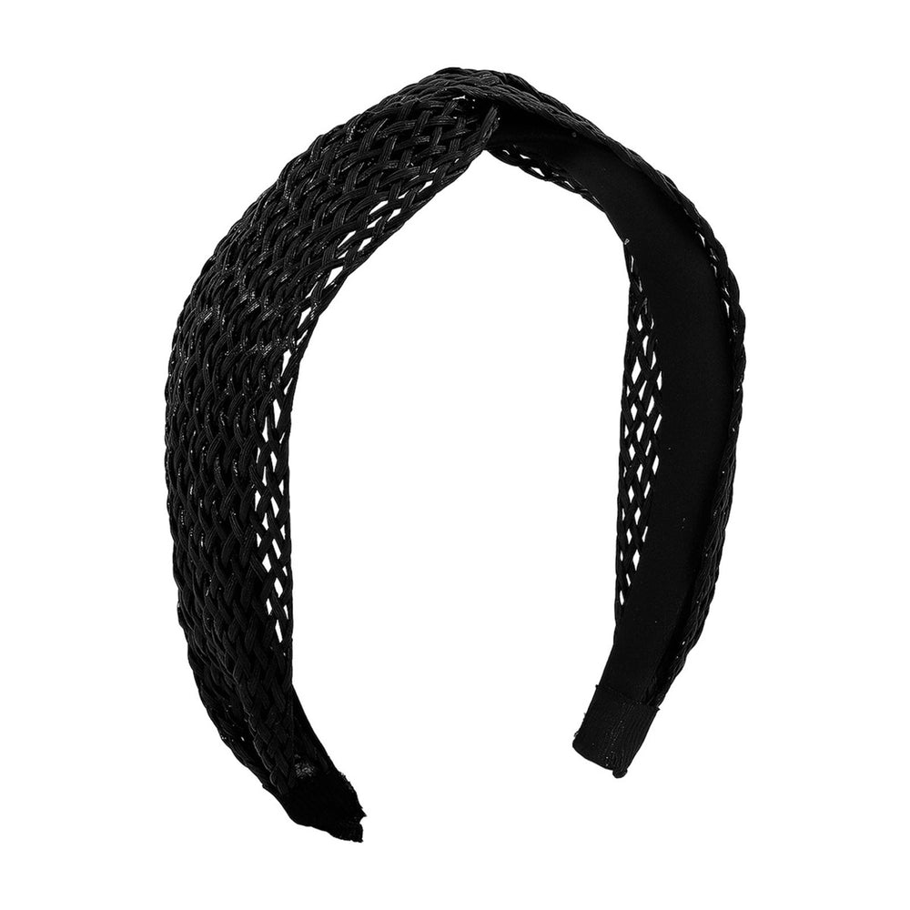 Women Headband Solid Color Braided Openwork Headdress Bohemian Anti Fall Hair Hoop Hair Accessories Image 2