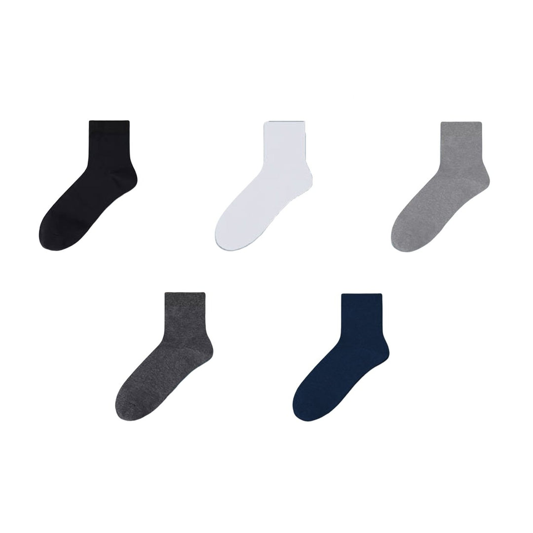 5 Pairs Spring Summer Men Socks High Elasticity Anti-friction Sweat-absorbent Socks for Sports Image 1