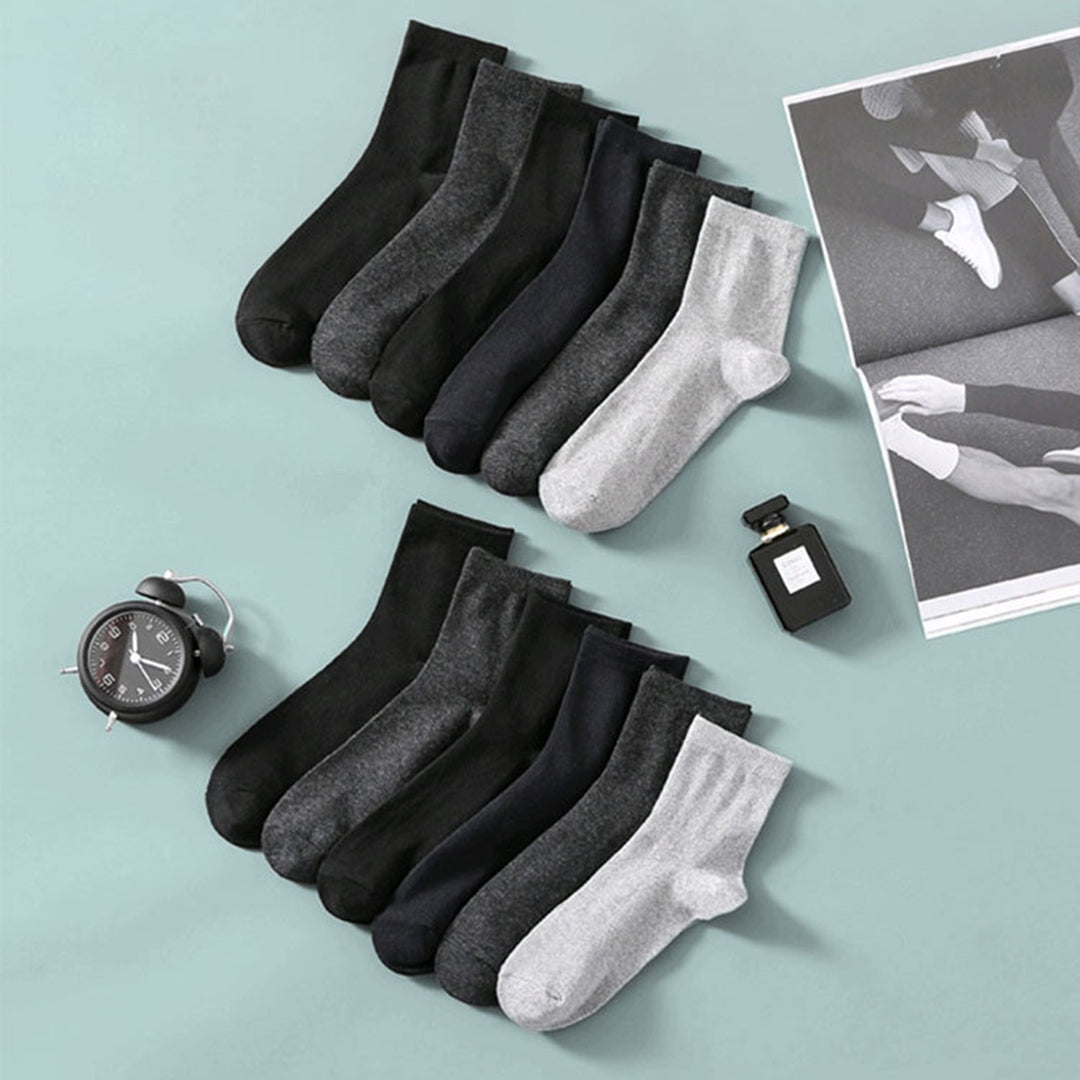 5 Pairs Spring Summer Men Socks High Elasticity Anti-friction Sweat-absorbent Socks for Sports Image 10