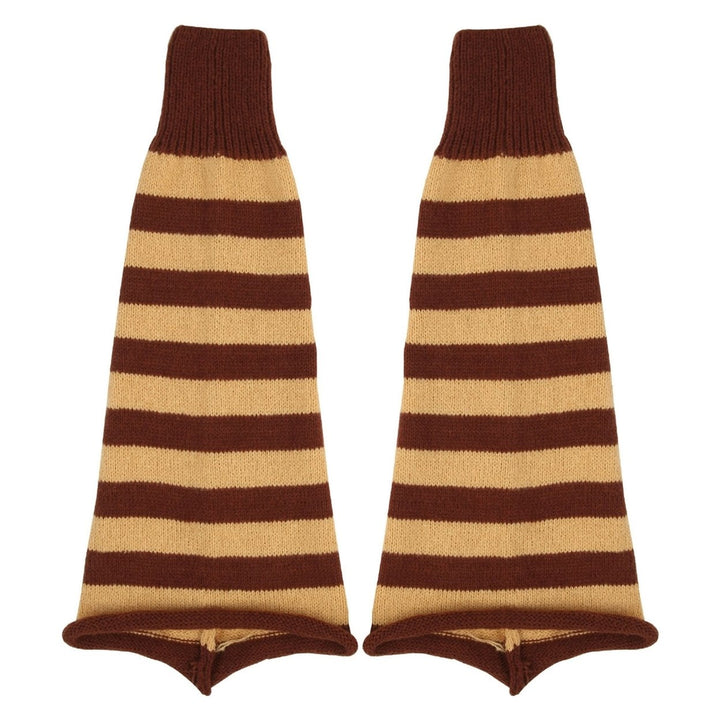 1 Pair Autumn Winter Leg Warmers Flared Stripe All Match Japan Style Knitting Leg Socks for Daily Wear Image 1