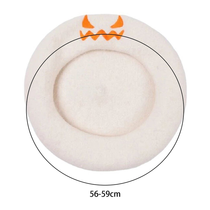 Pumpkin Hat Food Shape Solid Color Embroidery Adult Warm Halloween Cap for Props Party Daily Wear Image 12