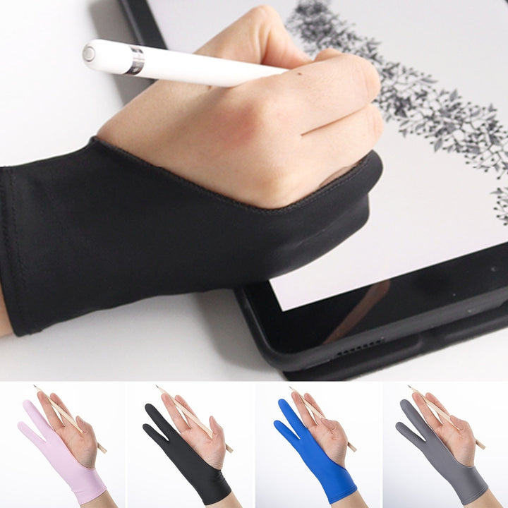 1Pc Artist Drawing Glove Stretchy Prevent Mess Up Firm Stitching Pencil Graphics Anti-mistouch Gloves for Office Image 1