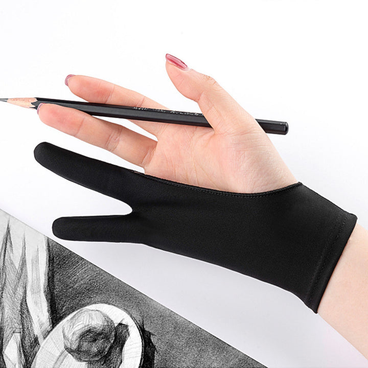 1Pc Artist Drawing Glove Stretchy Prevent Mess Up Firm Stitching Pencil Graphics Anti-mistouch Gloves for Office Image 6