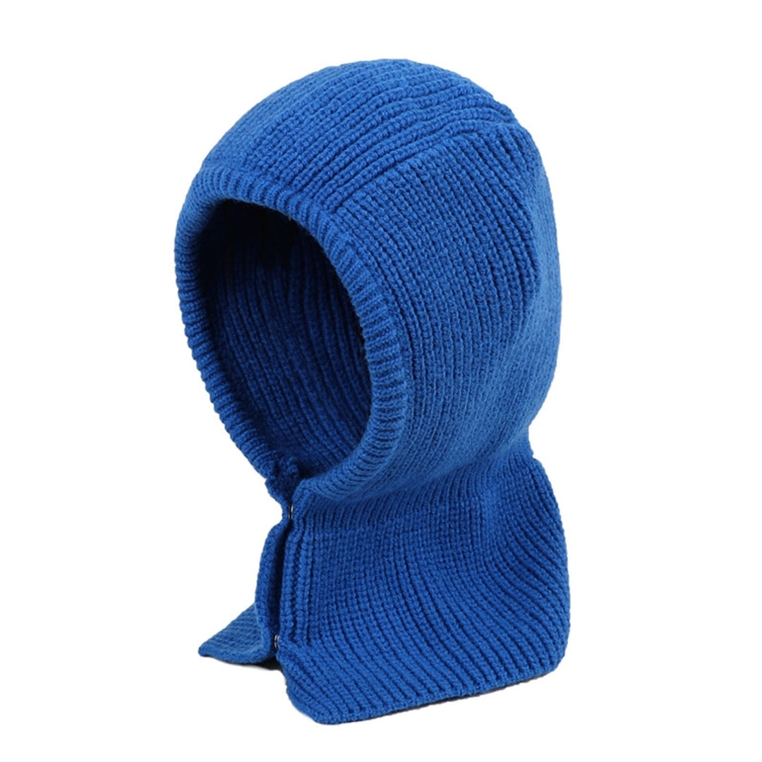 Solid Color Ear Protection Elastic Knitted Scarf Hat Unisex Buttons Knitted Warm Neck Collar Cap Fashion Accessories Image 11