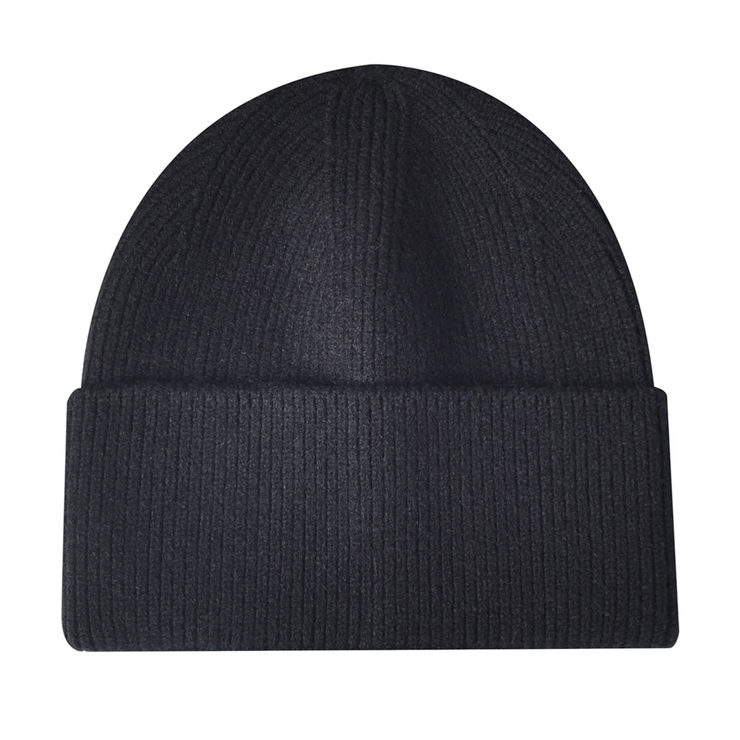 Ribbed Ear Flap Thickened Warm Winter Hat Unisex Solid Color Riding Knitted Beanie Cap Costume Accessories Image 2