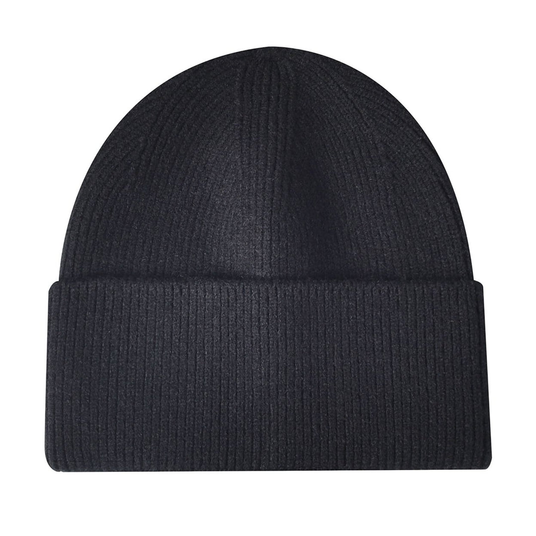 Ribbed Ear Flap Thickened Warm Winter Hat Unisex Solid Color Riding Knitted Beanie Cap Costume Accessories Image 1