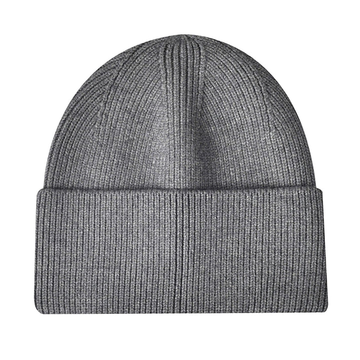 Ribbed Ear Flap Thickened Warm Winter Hat Unisex Solid Color Riding Knitted Beanie Cap Costume Accessories Image 4