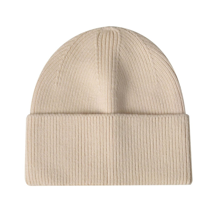 Ribbed Ear Flap Thickened Warm Winter Hat Unisex Solid Color Riding Knitted Beanie Cap Costume Accessories Image 1