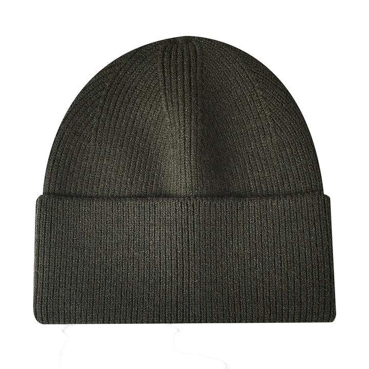 Ribbed Ear Flap Thickened Warm Winter Hat Unisex Solid Color Riding Knitted Beanie Cap Costume Accessories Image 11