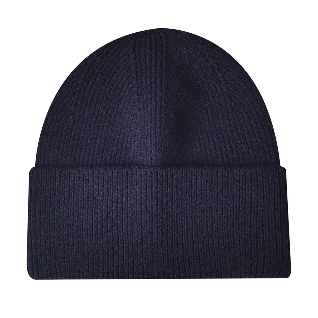 Ribbed Ear Flap Thickened Warm Winter Hat Unisex Solid Color Riding Knitted Beanie Cap Costume Accessories Image 1