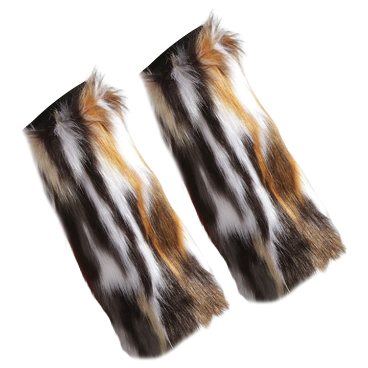 1 Pair Faux faux Socks Tie Dye Anti-cold Soft  Attractive Keep Warm Delicate Leg Warmers for Stage Performance Image 4