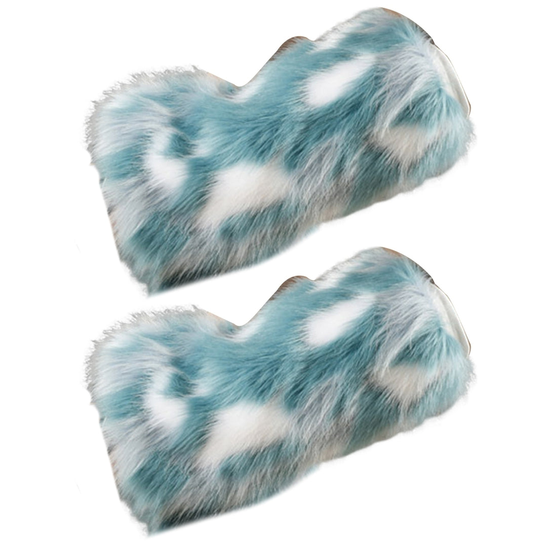 1 Pair Faux faux Socks Tie Dye Anti-cold Soft  Attractive Keep Warm Delicate Leg Warmers for Stage Performance Image 4