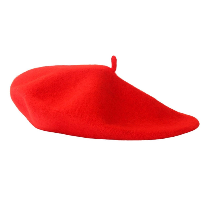 Beret Cap Retro Stain-resistant Plain Color Good Stretchy Fine Texture Dress Up Portable Classic Stretchable French Image 10