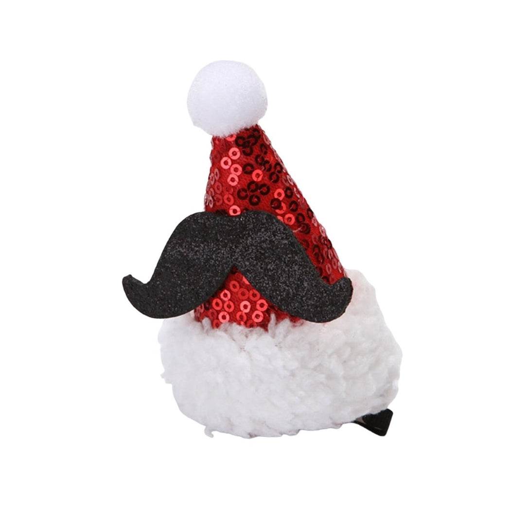 Christmas Hair Clip Xmas Hat Shape Shining Mini Size Stainless Different Styles Fix Hair Shiny Sequin Cartoon Kids Image 1