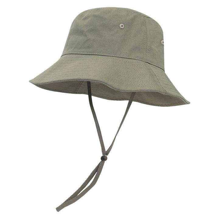 Bucket Hat Windproof Rope Casual Adjustable Washable Plain UV Protection Solid Color Breathable Men Women Summer Sun Hat Image 4