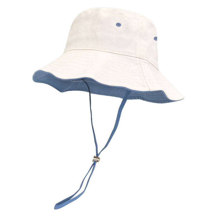 Bucket Hat Windproof Rope Casual Adjustable Washable Plain UV Protection Solid Color Breathable Men Women Summer Sun Hat Image 6