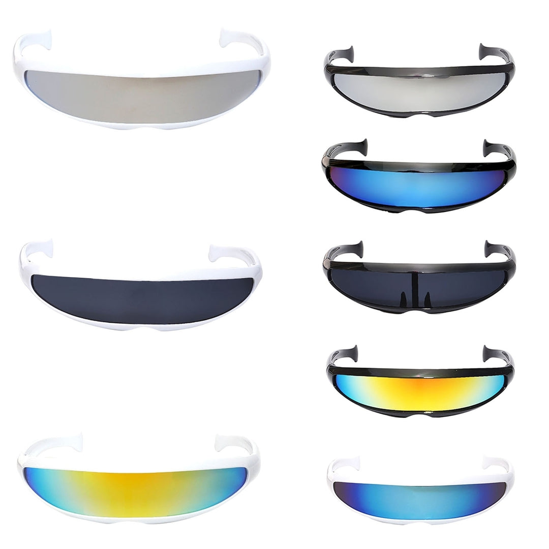 Novelty Futuristic Mirrored Sunglasses UV Protection Sunglasses Punk X-Men Personalized Sunglasses Narrow Sun Glasses Image 12