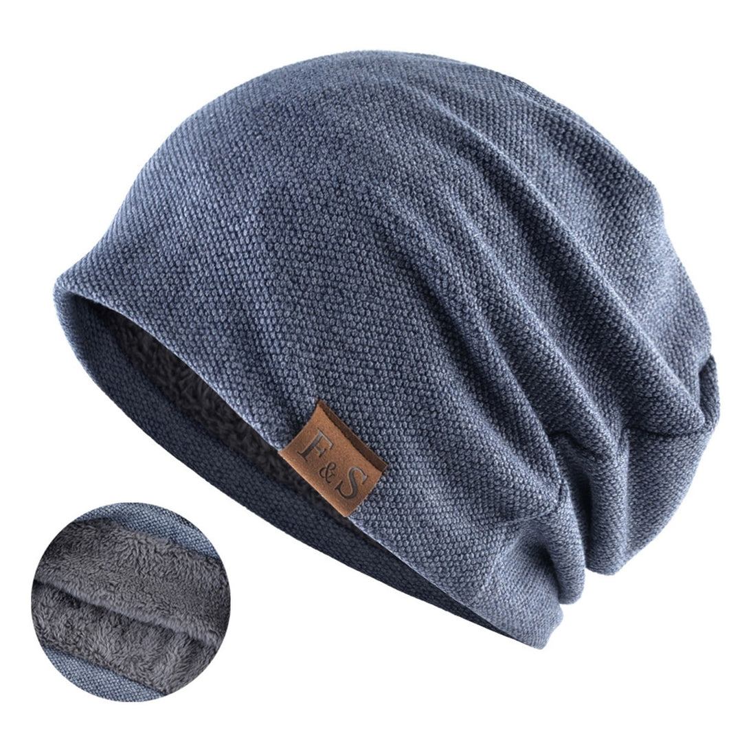 Knitted Hat Plush Lining Casual Hip Hop Super Soft Stretchy Keep Warm Solid Color Women Men Unisex Beanie Cap for Spring Image 4