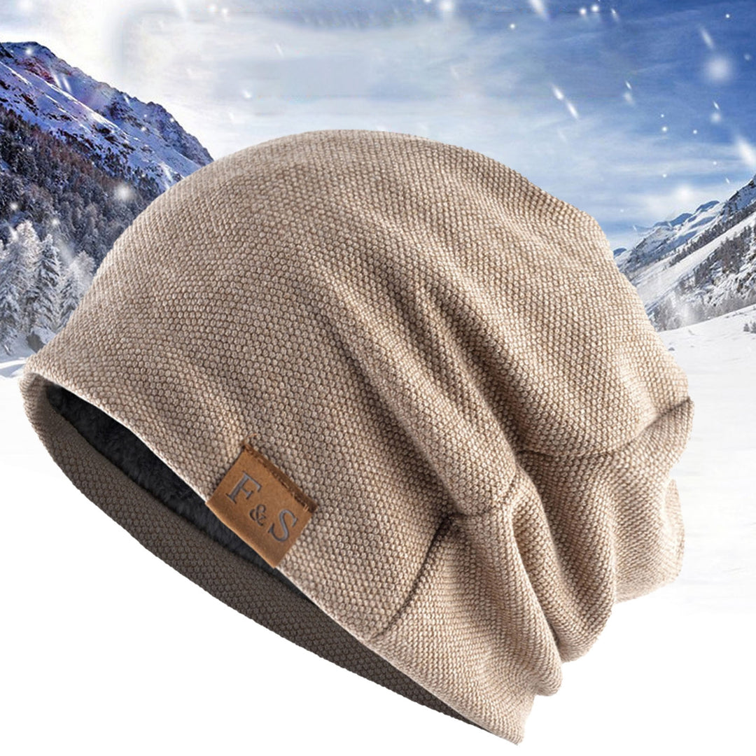 Knitted Hat Plush Lining Casual Hip Hop Super Soft Stretchy Keep Warm Solid Color Women Men Unisex Beanie Cap for Spring Image 9