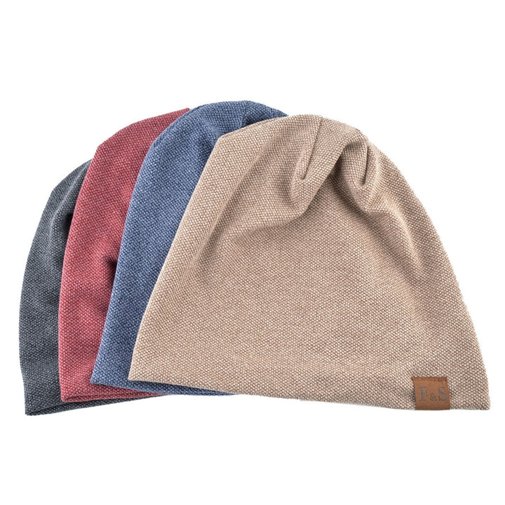 Knitted Hat Plush Lining Casual Hip Hop Super Soft Stretchy Keep Warm Solid Color Women Men Unisex Beanie Cap for Spring Image 12