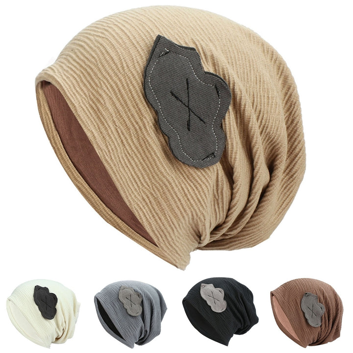 Winter Beanie Cloud Patch Slouchy Breathable High  Elasticity Soft Keep Warm Decorative Anti-shrink Lady Autumn Cap for Image 1