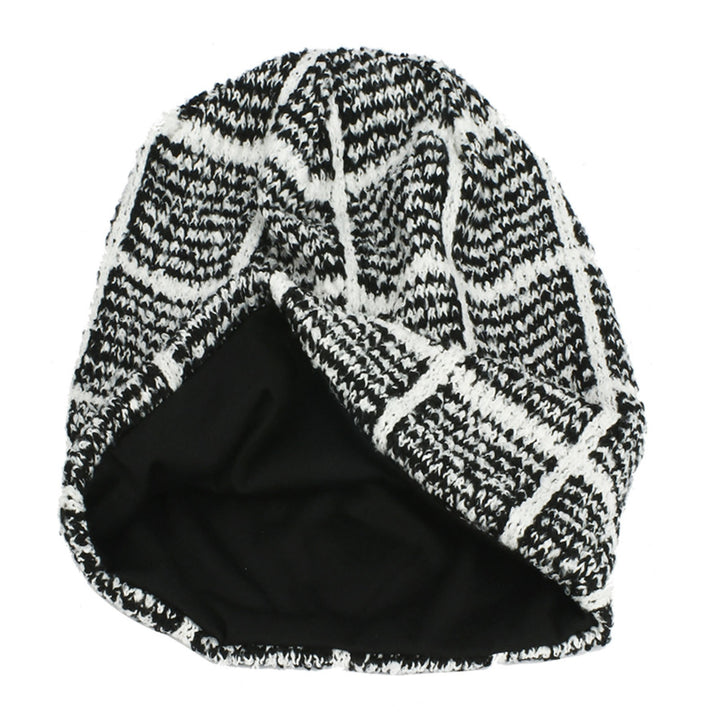 Winter Beanie Unisex Anti-shrink Soft Breathable Decorative Protect Head Square Pattern High Elasticity Autumn Skull Image 10