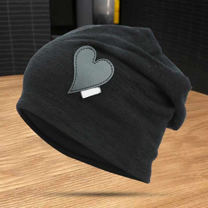 Ear Flap Thick Brimless Windproof Beanie Hat Women Heart Print Riding Knitted Skull Beanie Cap Costume Accessories Image 8