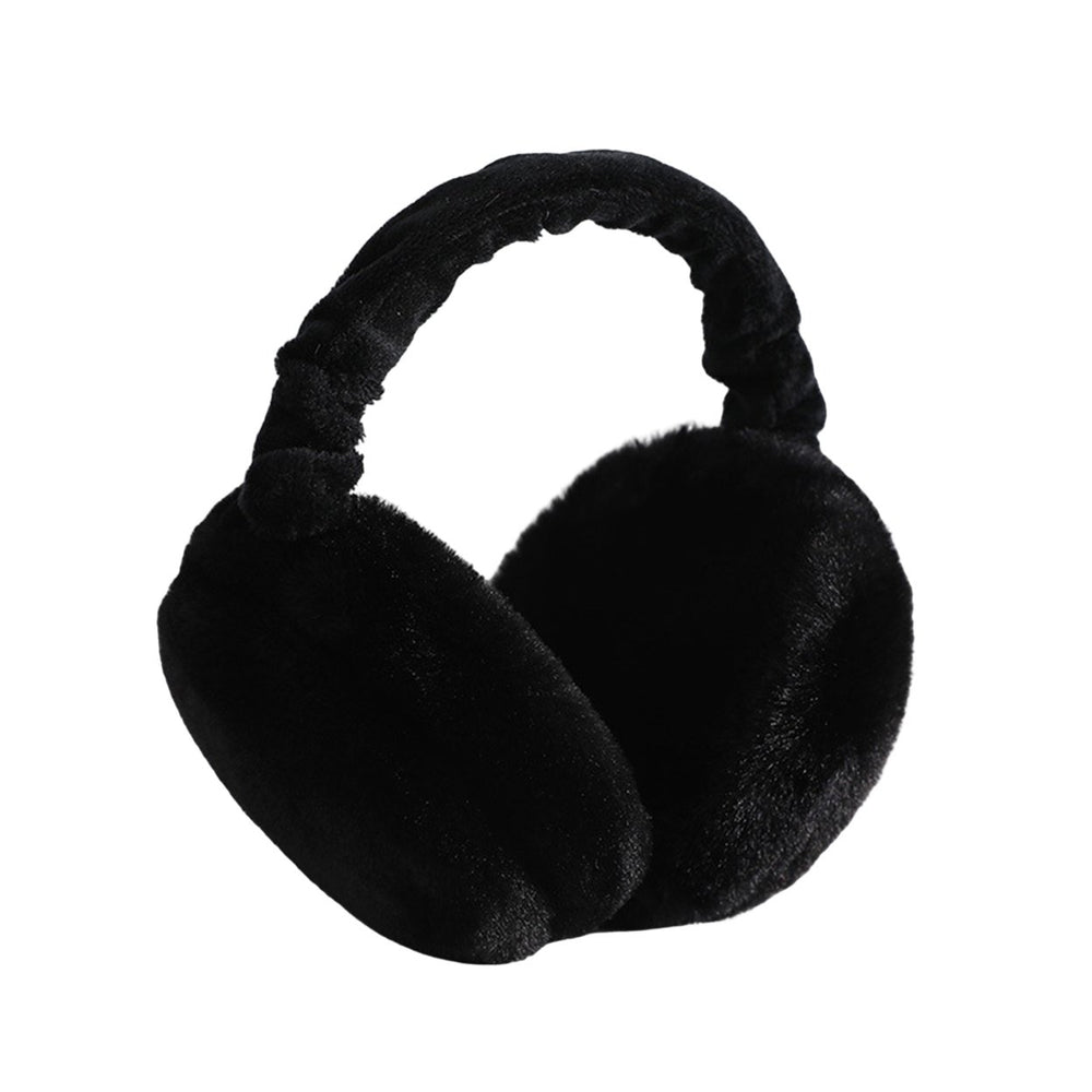 Women Earmuff Folding Plush Solid Color Thickened Soft Ear Protection Comfortable Autumn Winter Girls Ear Warmer for Image 2