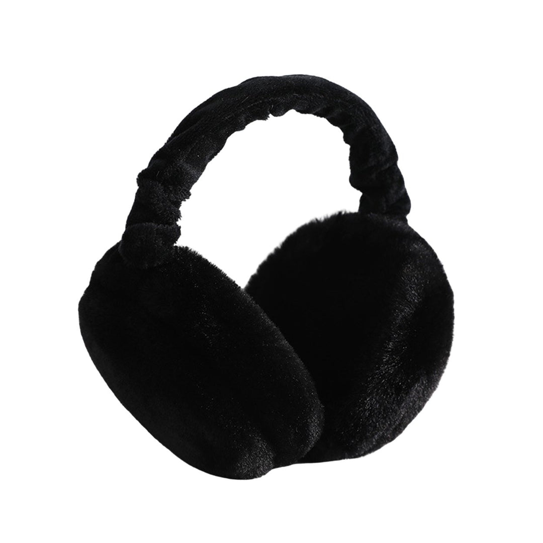 Women Earmuff Folding Plush Solid Color Thickened Soft Ear Protection Comfortable Autumn Winter Girls Ear Warmer for Image 1