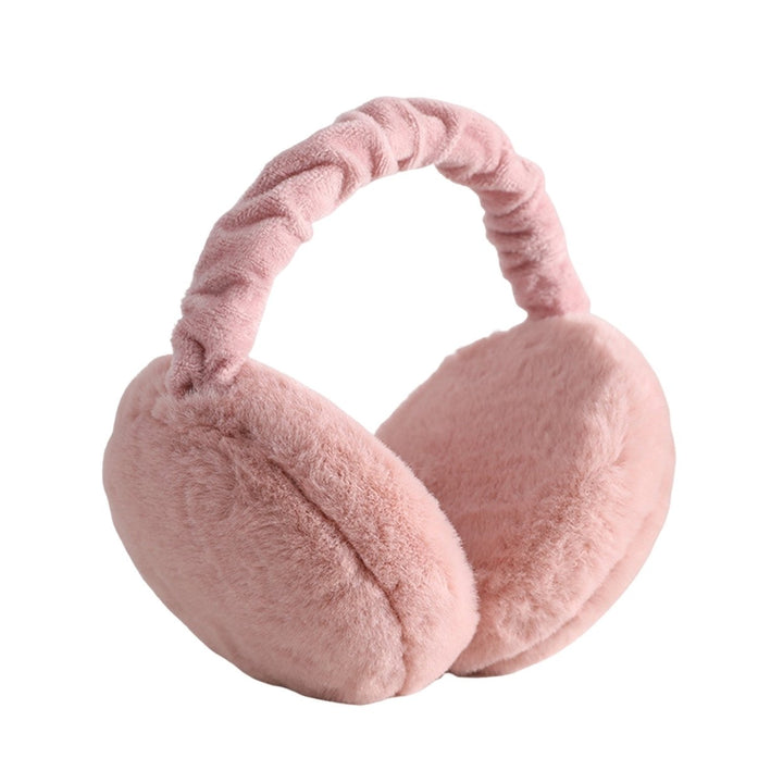 Women Earmuff Folding Plush Solid Color Thickened Soft Ear Protection Comfortable Autumn Winter Girls Ear Warmer for Image 1