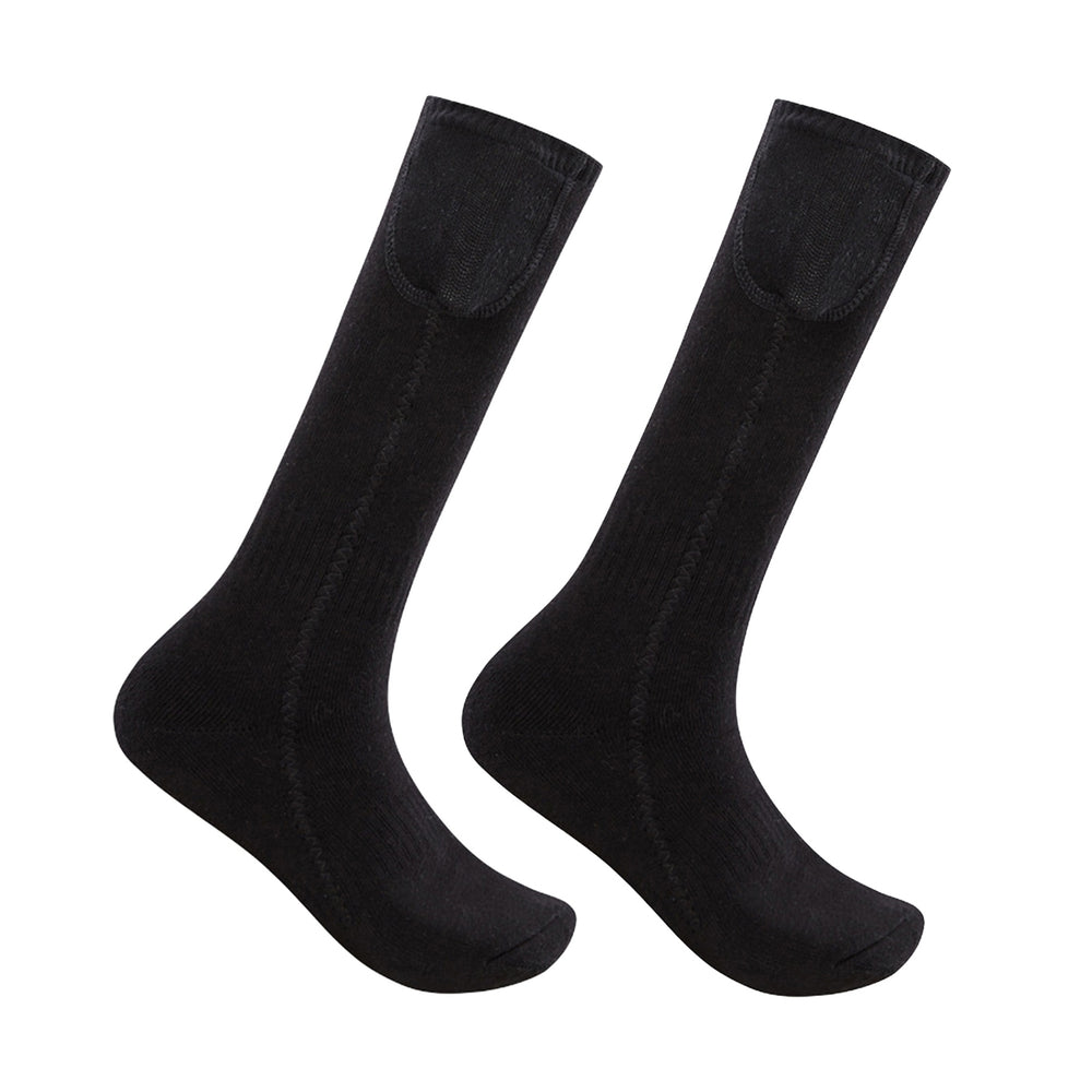 1 Set Hot Socks Elastic Long-Tube Heat-trapped Cotton 3 Gears Fast Charging Heated Socks Warmers for Winter Image 2