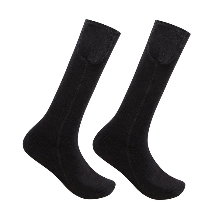 1 Set Hot Socks Elastic Long-Tube Heat-trapped Cotton 3 Gears Fast Charging Heated Socks Warmers for Winter Image 1