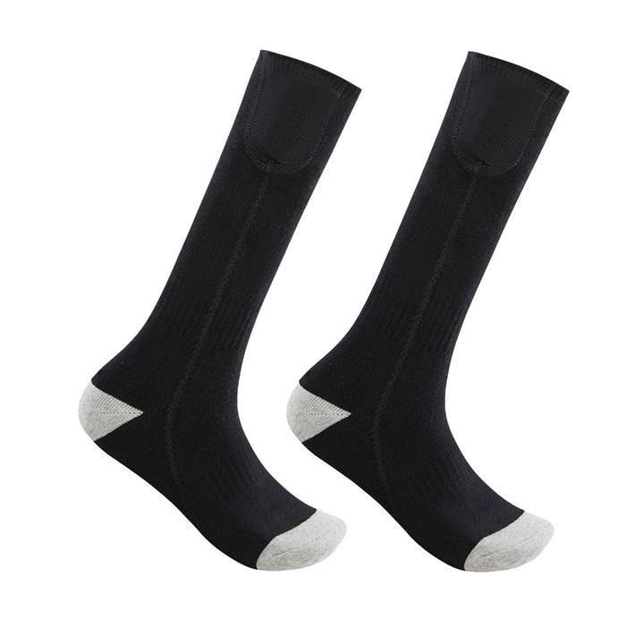 1 Set Hot Socks Elastic Long-Tube Heat-trapped Cotton 3 Gears Fast Charging Heated Socks Warmers for Winter Image 1