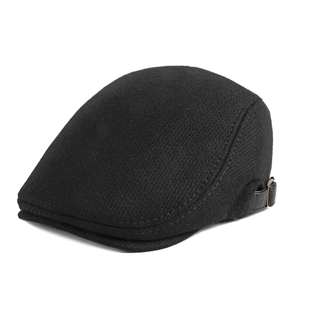Beret Cap British Style Retro Striped Flat Top Short Brim Decorate Breathable Men Plaid Flat Newsboy Hat for Reunion Image 11