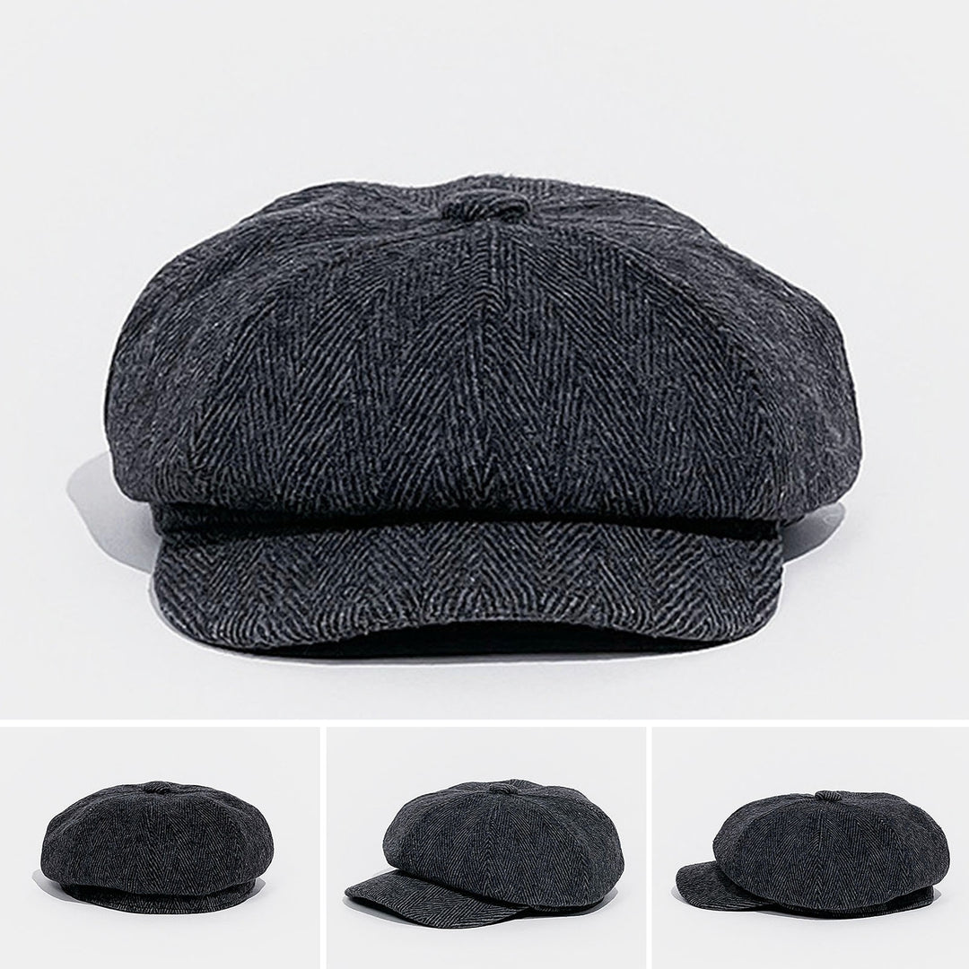 Beret Hat Adjustable Sun Protection Retro Style Breathable Non-Fading Decorative Polyester Men Newsboy Cap Beret Hat Image 4