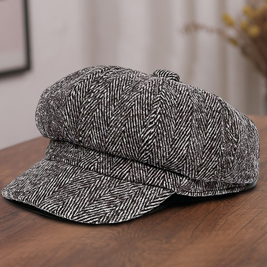 Beret Hat Adjustable Sun Protection Retro Style Breathable Non-Fading Decorative Polyester Men Newsboy Cap Beret Hat Image 6