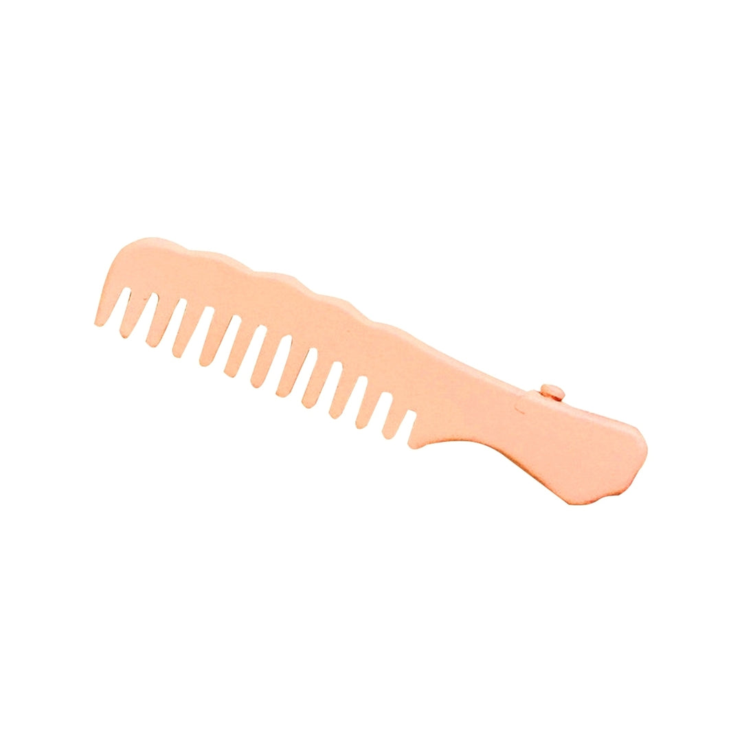 Bangs Clip Creative Design Comb Shape Solid Color Non-slip Smooth Edge Fix Hair Portable Cartoon Sweet Style Side Clip Image 6