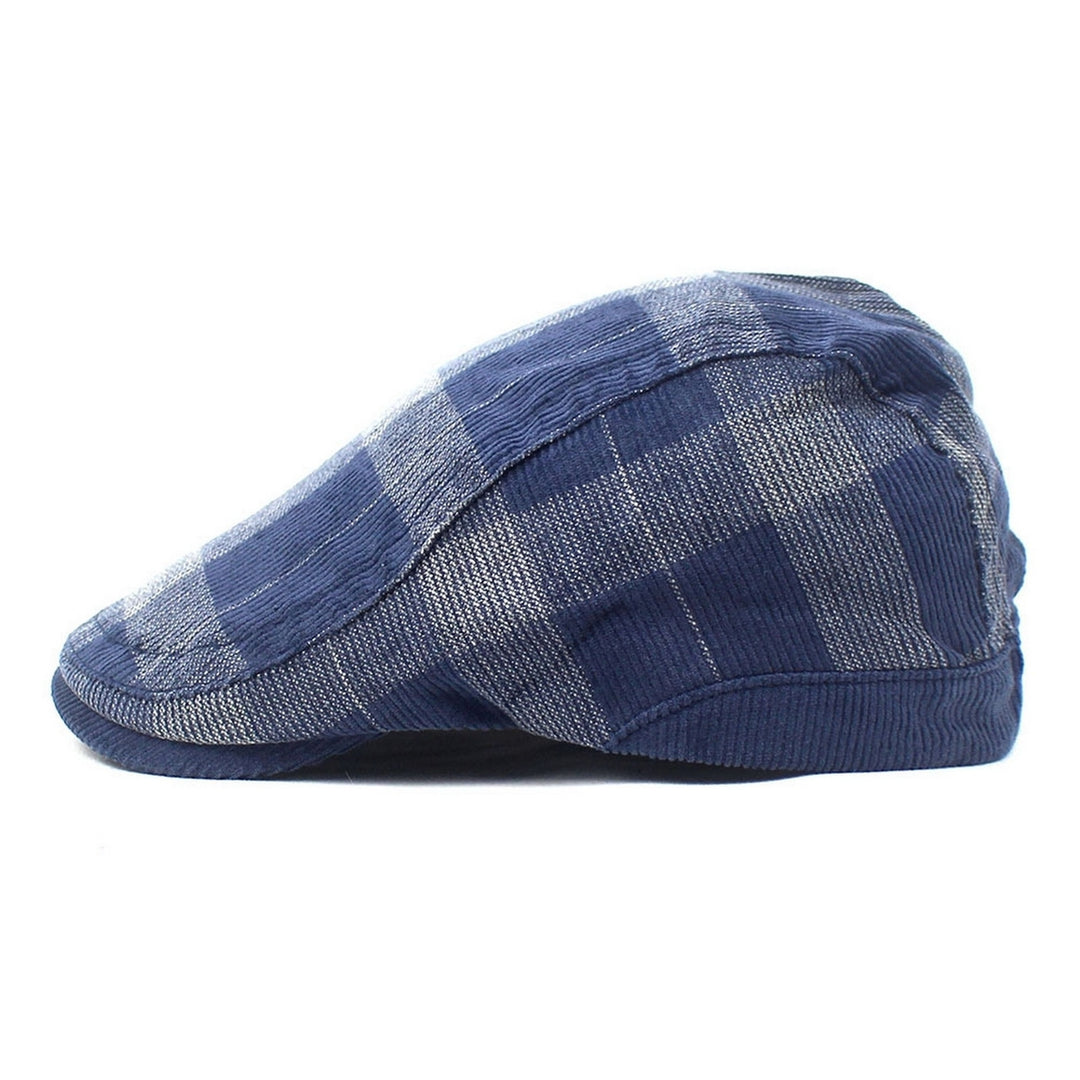 Newsboy Cap Retro Plaid Thick Soft Breathable Keep Warm Comfortable Autumn Winter Men Beret Flat Hat for Hunting Image 12