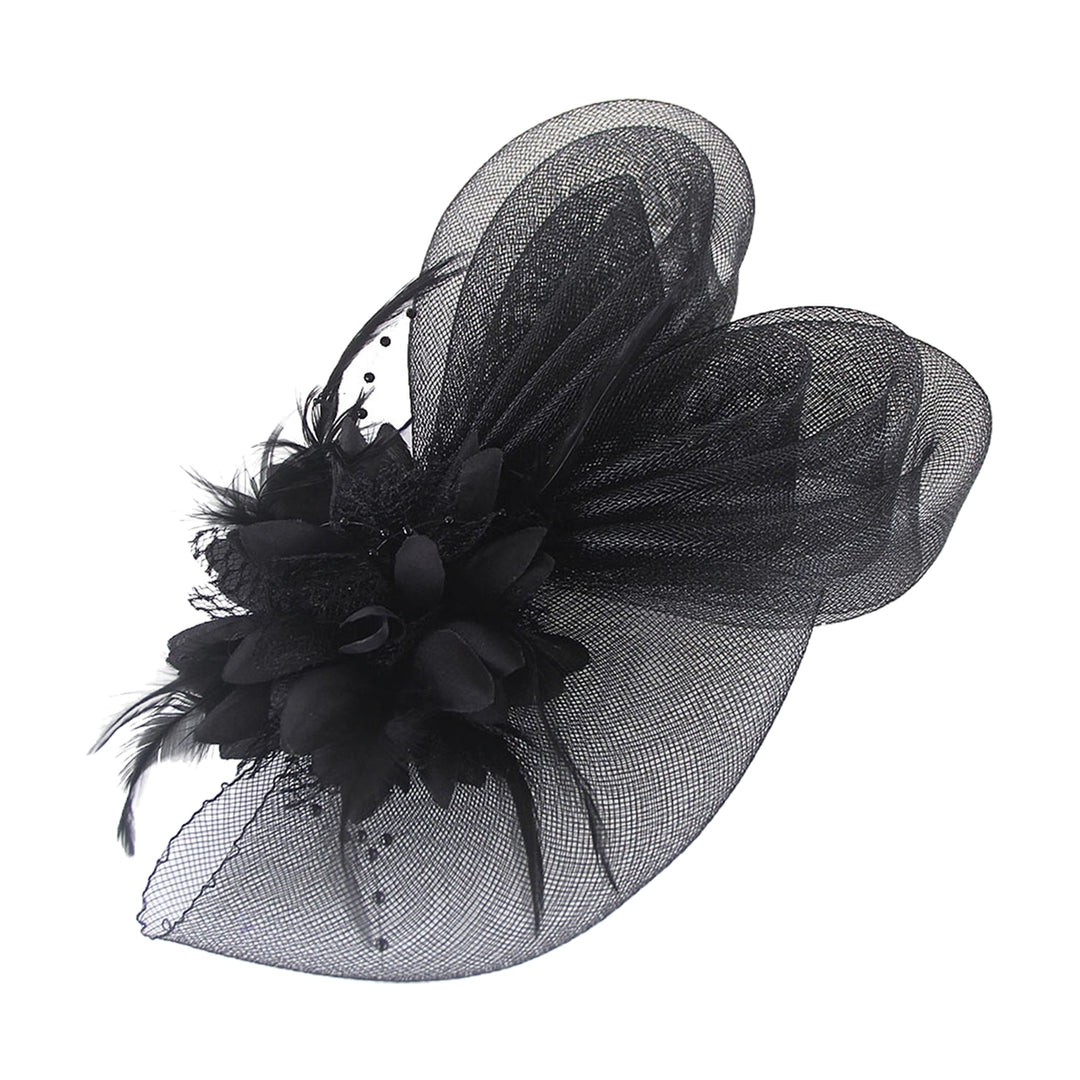 Fascinator Hat Rabbit Ears Feather Mesh Retro Elegant Costume Accessories Headwear Women Wedding Cocktail Tea Party Image 2