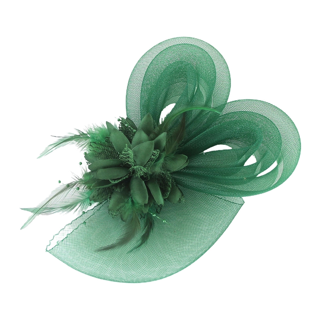 Fascinator Hat Rabbit Ears Feather Mesh Retro Elegant Costume Accessories Headwear Women Wedding Cocktail Tea Party Image 7