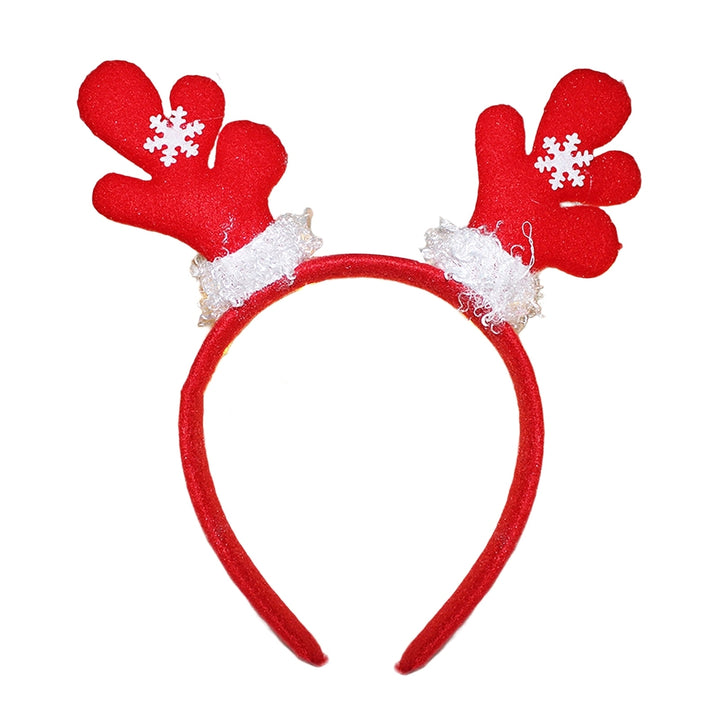 Christmas Headband Festive Decorative Lightweight Xmas Santa Elk Antlers Children Adults Hairband for Party Image 8