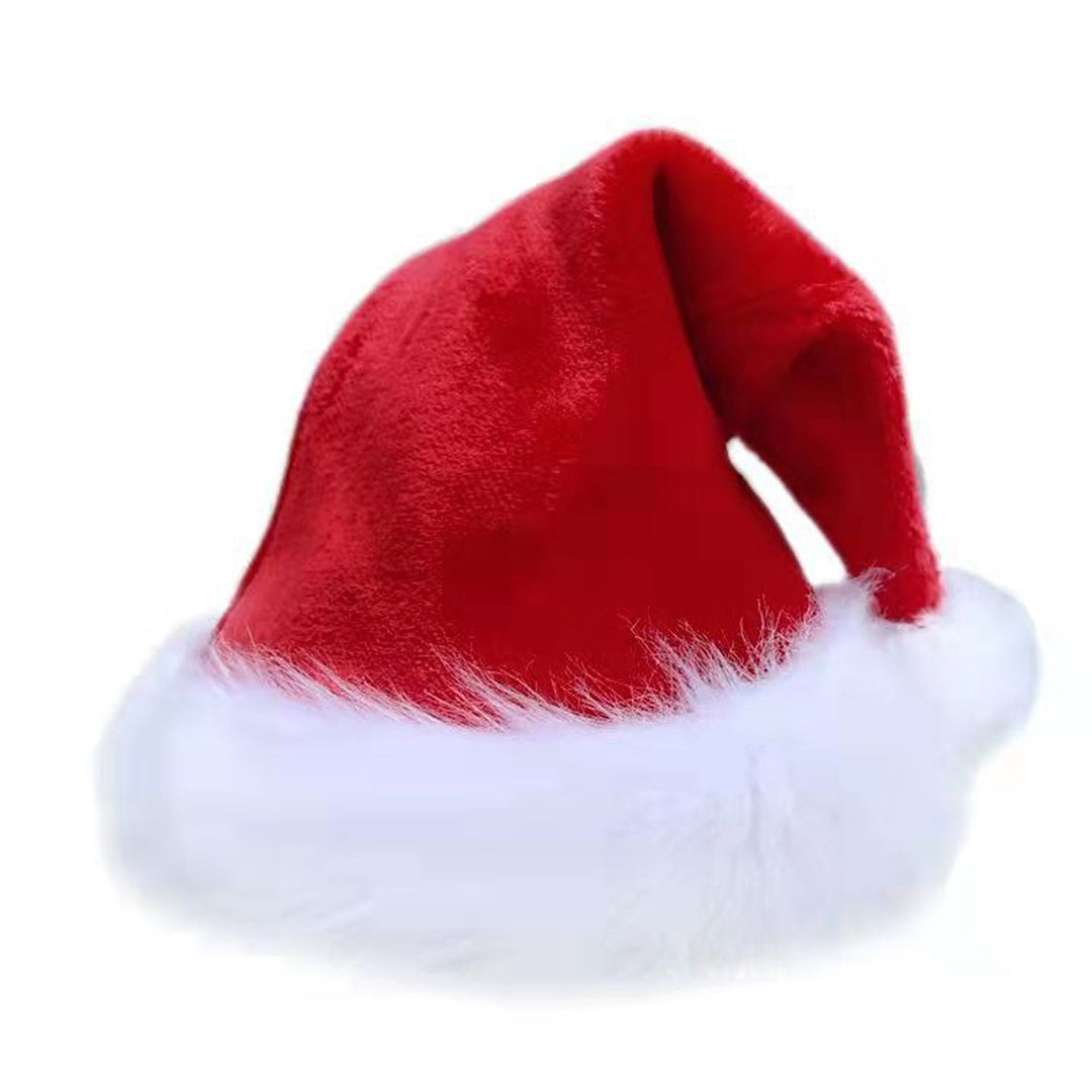 Xmas Adult Hat Stretchy Friendly to Skin Wear Resistant Windproof No Brim Keep Warm Fabric Christmas Party Hat Adult Cap Image 9