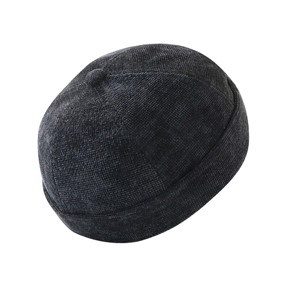 Unisex Beanie Bonnet Brimless Fastener Tape Solid Color Adjustable Sweat Absorption Elastic Docker Cap Skullcap Hat for Image 2