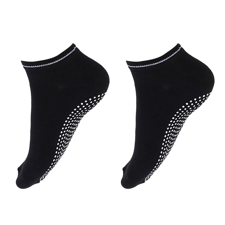 1 Pair Sports Socks Elastic Band Cozy Breathable Daily Wear Polyester Thin Anti-slip Socks Yoga Socks for Yoga Image 1