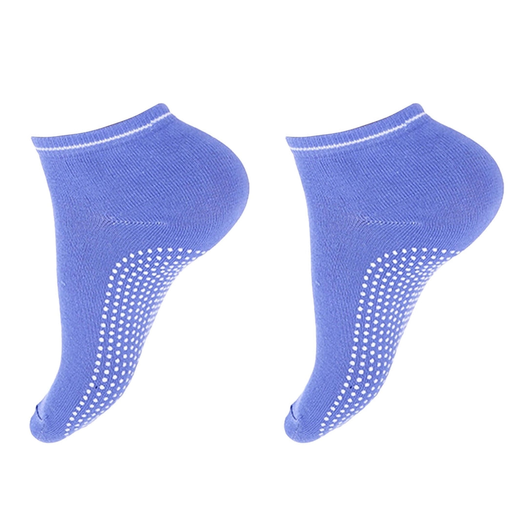 1 Pair Sports Socks Elastic Band Cozy Breathable Daily Wear Polyester Thin Anti-slip Socks Yoga Socks for Yoga Image 4