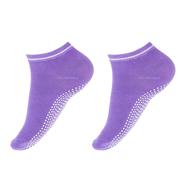 1 Pair Sports Socks Elastic Band Cozy Breathable Daily Wear Polyester Thin Anti-slip Socks Yoga Socks for Yoga Image 1