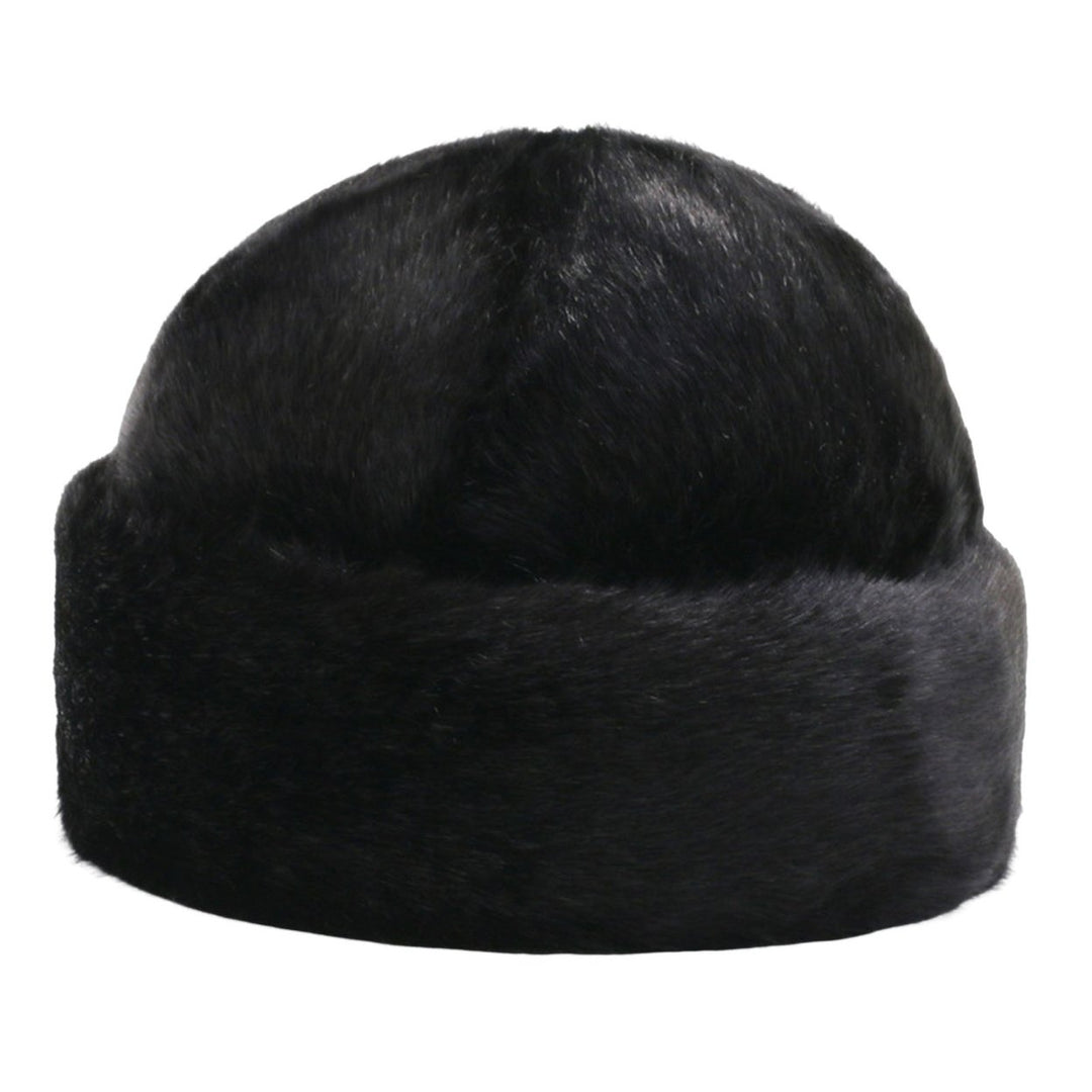 Winter Hat No Brim Ergonomic Keep Warm Padded Thickened Winter Wear Imitation Mink Winter Head Plush President Hat for Image 4