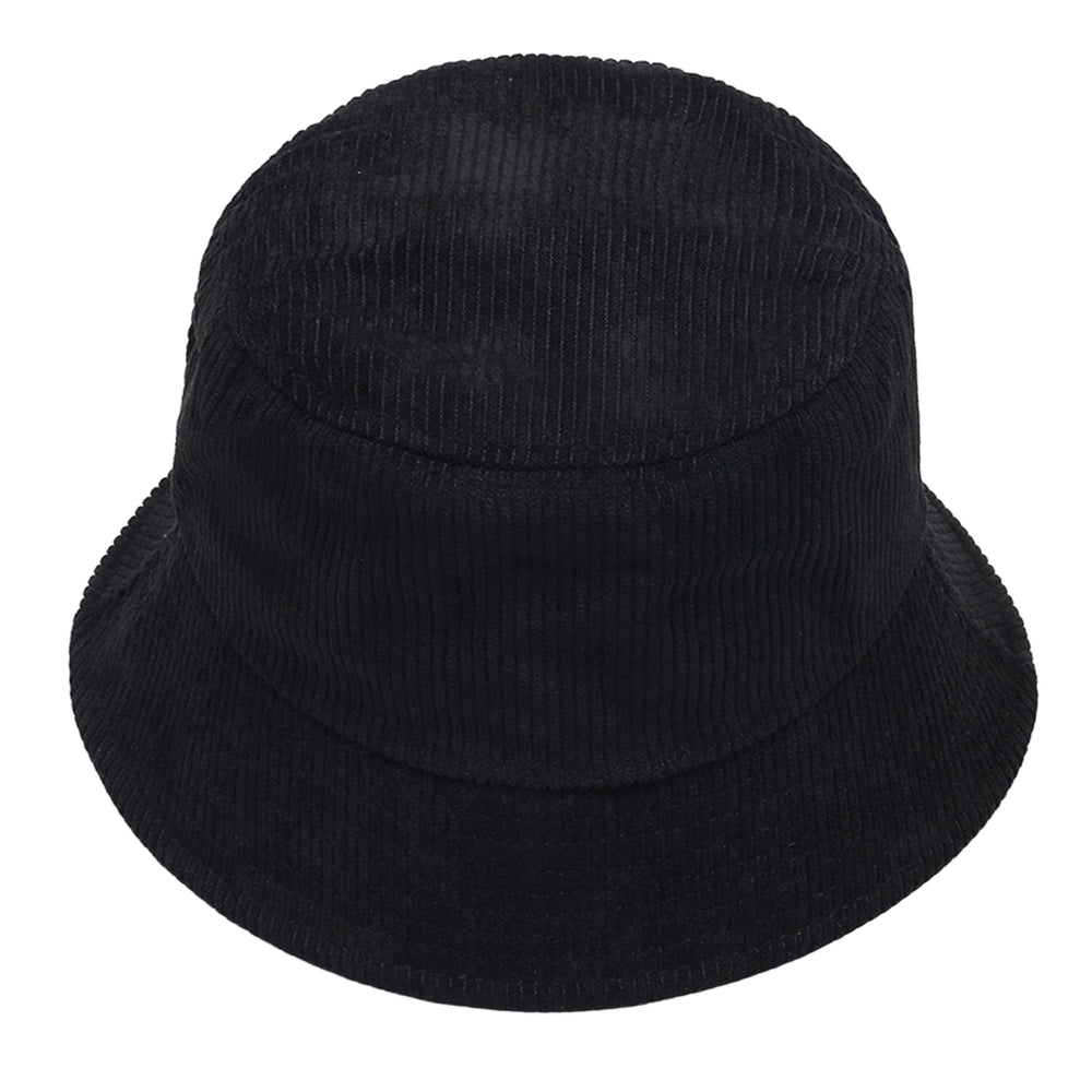 Bucket Hat Folding Plain Low Profile Solid Color Casual Keep Warm Corduroy Winter Thermal Men Women Fisherman Cap for Image 2